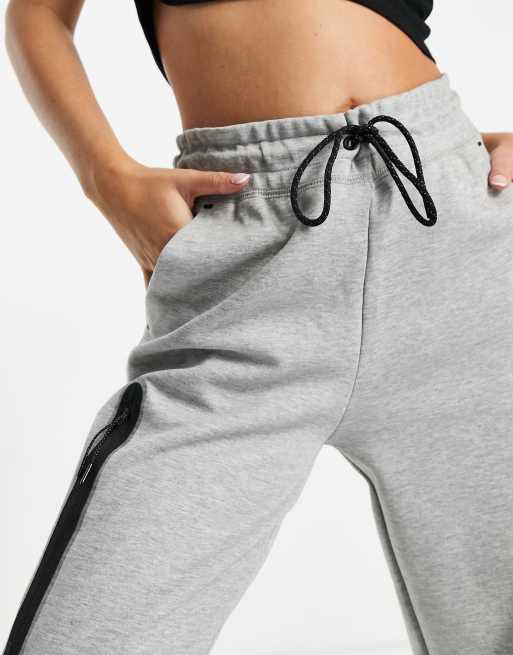 Nike Women's Tech Fleece Capri Culottes Shorts Heather Gray and