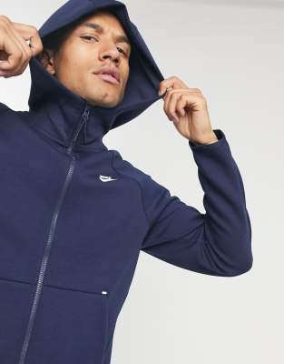 navy nike fleece hoodie