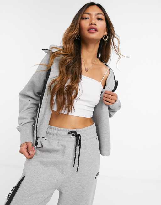 Grey nike tech top sale