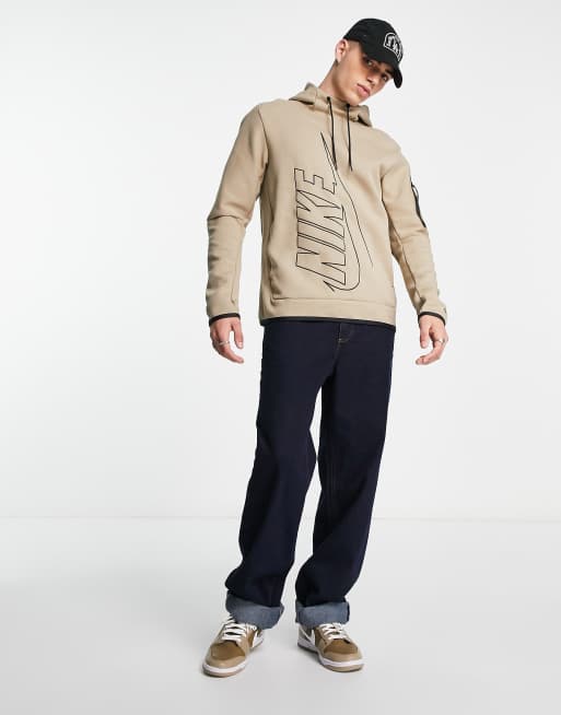 Nike tech discount fleece hoodie khaki