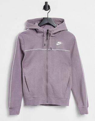 Nike tech fleece hoodie in smoke purple 