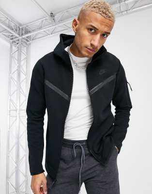 nike tech fleece hoodie zwart