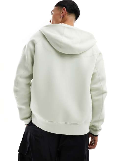 Nike Tech Fleece Hoodie met ritssluiting in gebroken wit ASOS