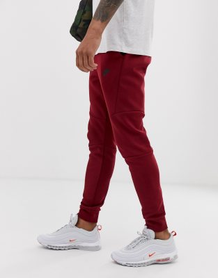 burgundy nike tech pants