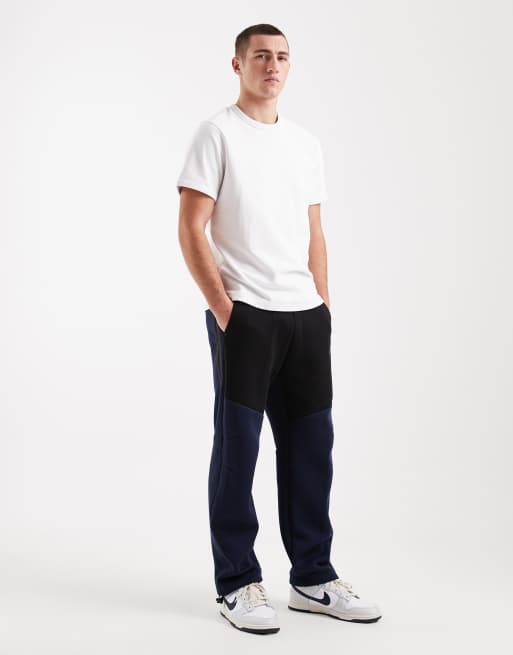 Nike - Tech Fleece - Jogger molletonné à ourlet fendu - Noir/bleu marine, 2 de 5