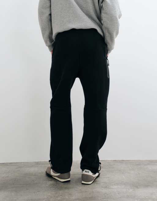 Nike Tech Fleece jogger riflettenti con fondo aperto neri, 3 di 5