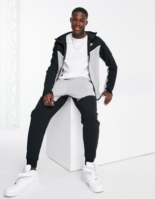 Nike Tech Fleece joggers and black and grey colourblock