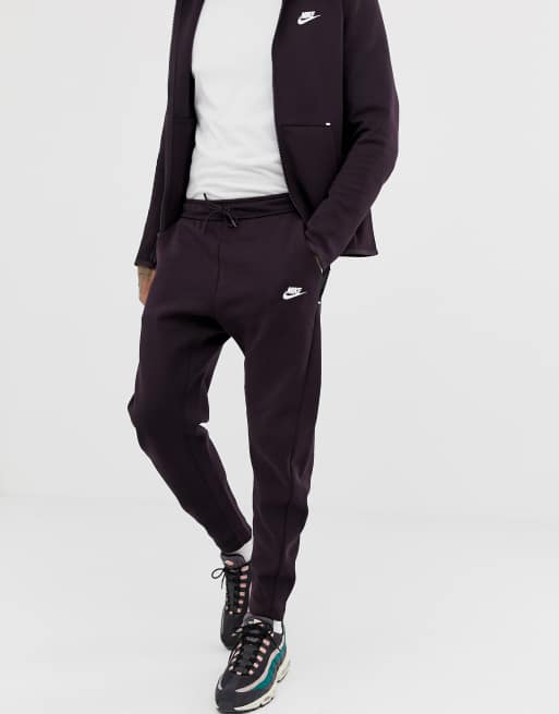 Nike Tech Fleece Joggers In Dark Purple 928507 659 Asos