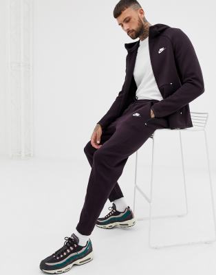 purple nike tech tracksuit