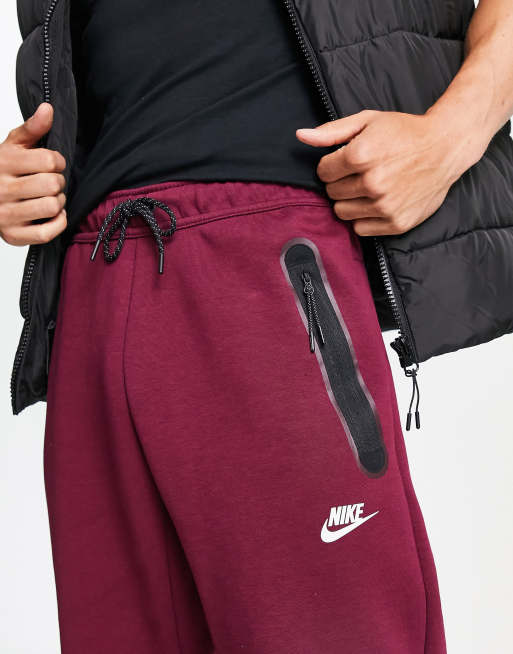 Red tech fleece online joggers