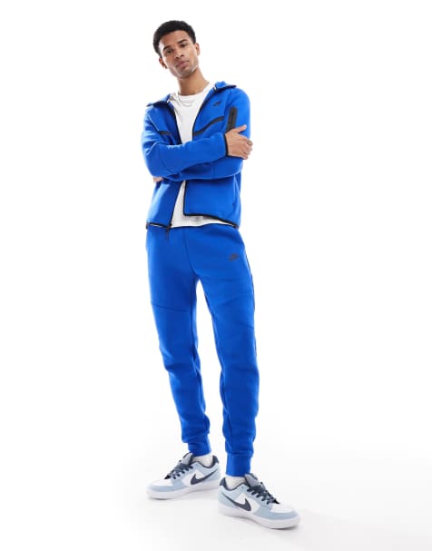 Nike - Tech - Fleece joggingbroek in blauw - view 1