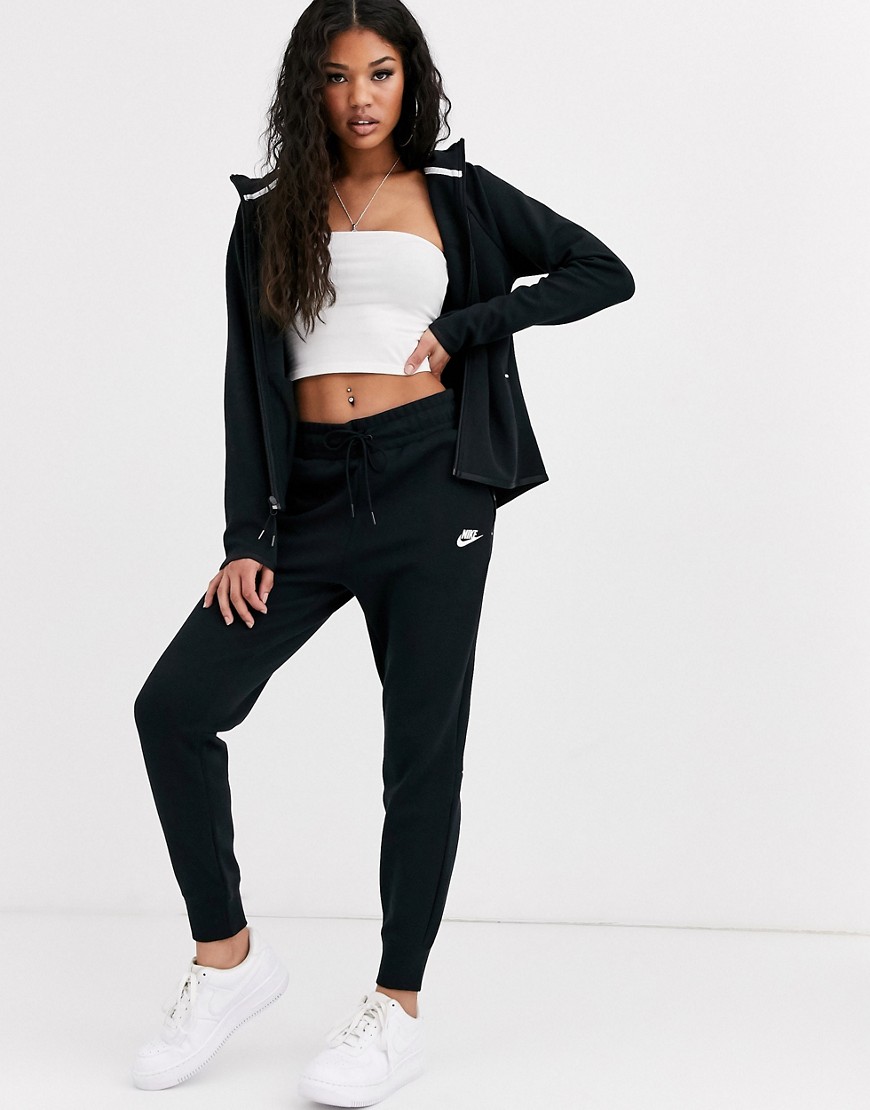 Nike - Tech - Fleece joggingbroek in zwart-Grijs