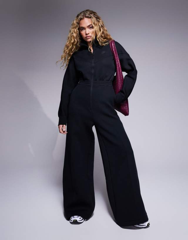 Nike Tech Fleece jumpsuit in black | ASOS