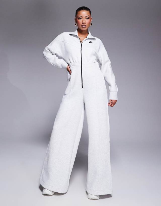 Nike Tech Fleece jumpsuit in gray | ASOS