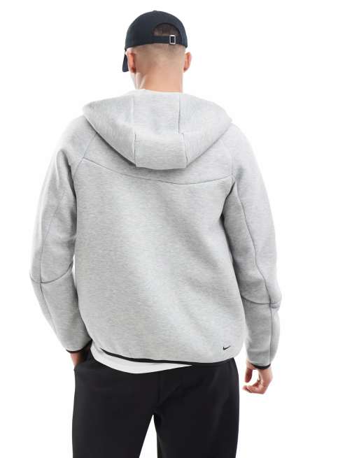 Nike – Tech Fleece – Kapuzenjacke in Grau mit Reißverschluss, 3 von 4