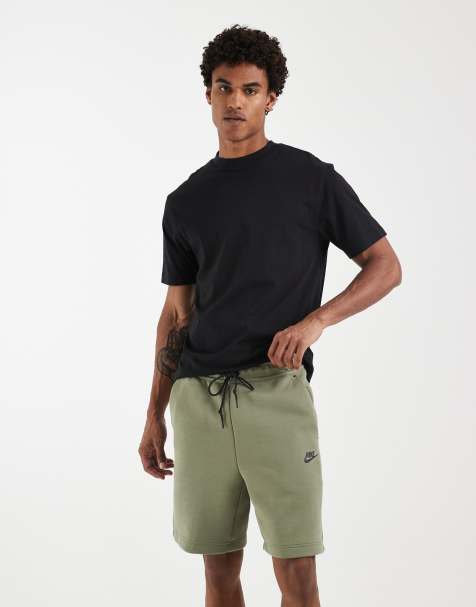 Nike Tech Fleece knit shorts in khaki - view 1