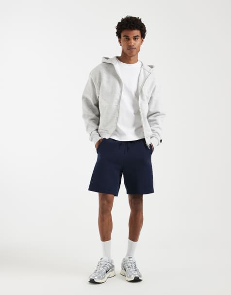 Nike – Tech Fleece – Marinblå, stickade shorts - view 1