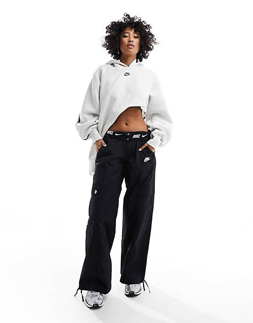Nike Tech Fleece oversized asymmetrical hoodie in gray | ASOS