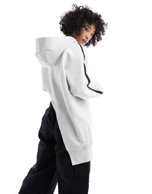 Nike Mini Swoosh Plush wide leg sweatpants in black