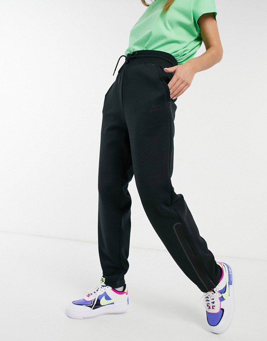 Nike tech fleece oversized high waisted joggers in black