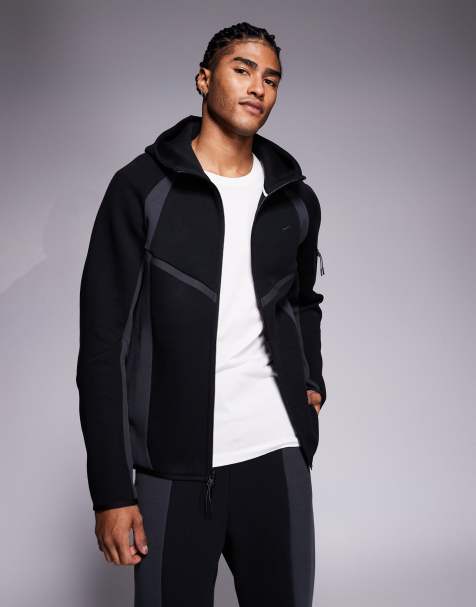 Nike Tech Fleece Pro full zip hoodie in black and gray - view 1