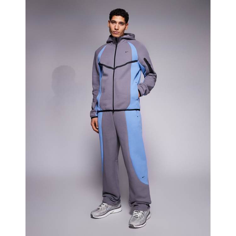 Nike Tech Fleece Pro open hem joggers in grey and navy | ASOS