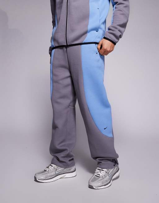 Nike Tech Fleece Pro open hem joggers in grey and navy, 2 of 5