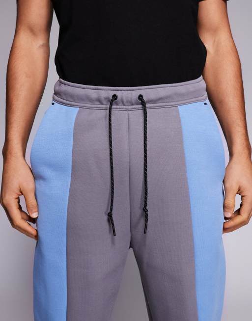 Nike Tech Fleece Pro open hem joggers in grey and navy, 4 of 5