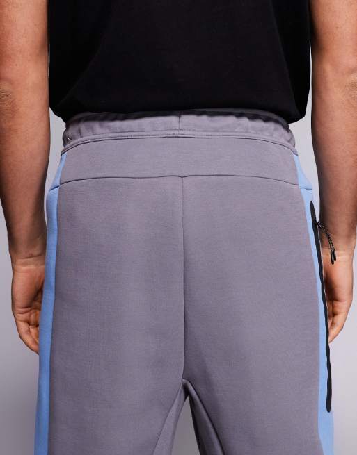 Nike – Tech Fleece Pro – Szaro-granatowe joggersy bez ściągaczy, 5 z 5