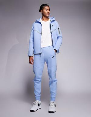 Nike Tech Fleece reflective joggers in light blue