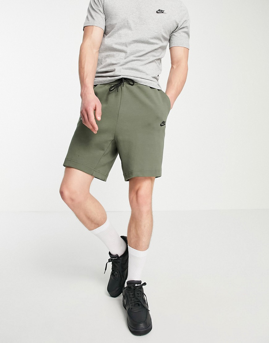 Nike Tech Fleece shorts in green