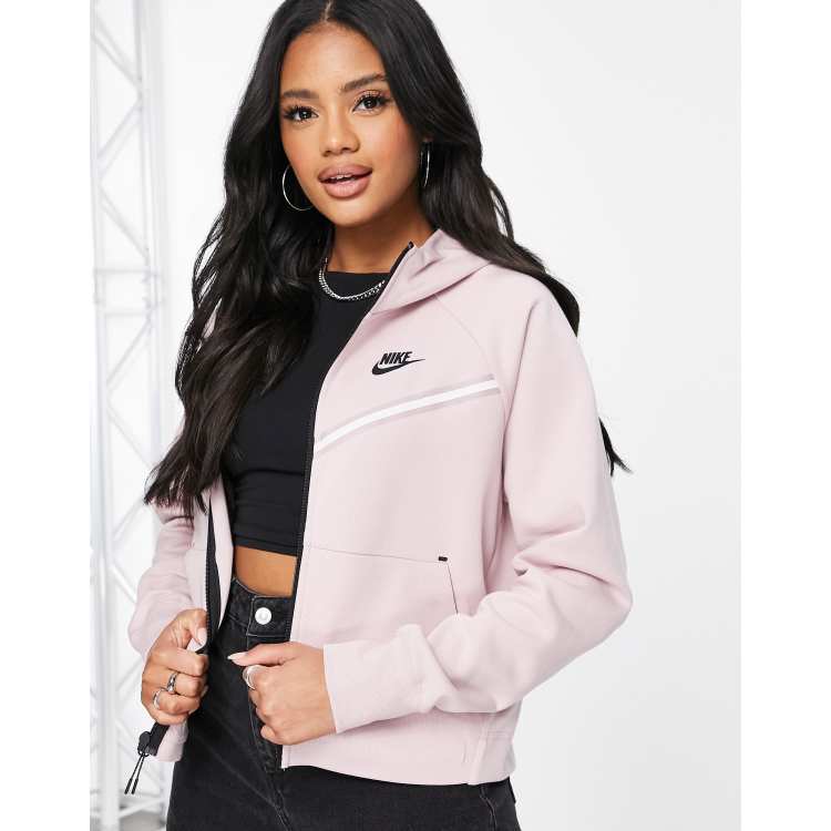 Nike - Tech Fleece - Sweat à capuche à fermeture éclair - Rose clair | ASOS