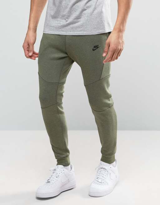 Old Season Nike Tech Fleece Joggers - Green/Marl White