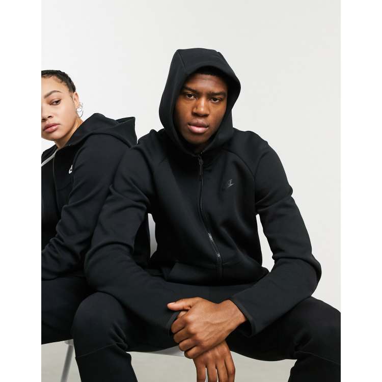 Black tech 2024 fleece hoodie