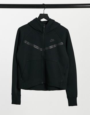Nike Tech fleece zip through hoodie in black - ASOS Price Checker