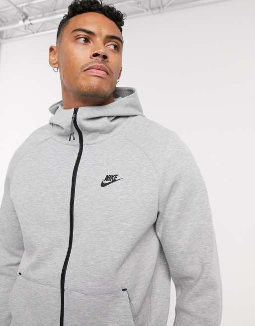 Nike Tech fleece zip through hoodie in grey