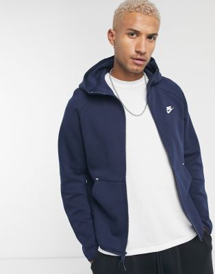 nike zip up hoodie navy blue