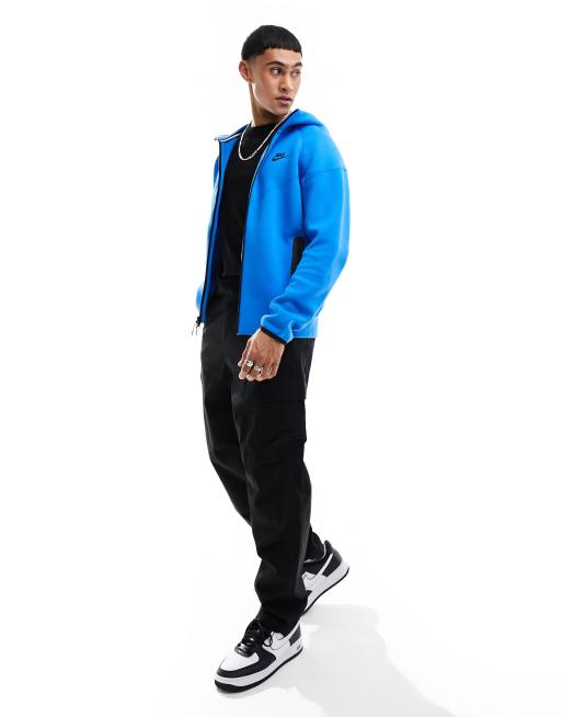 Nike Tech Fleece zip thru hoodie in blue ASOS