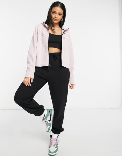 Nike Tech Fleece zip thru hoodie in light pink ASOS