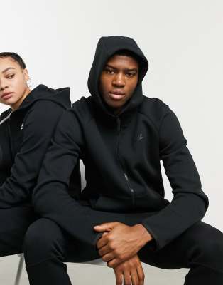 nike tech fleece black full tracksuit
