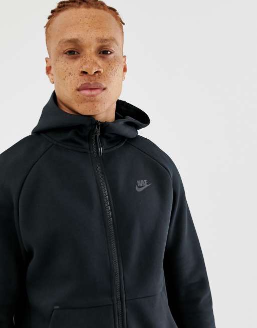 Nike Tech fleece zip up hoodie in black 928483 010 ASOS