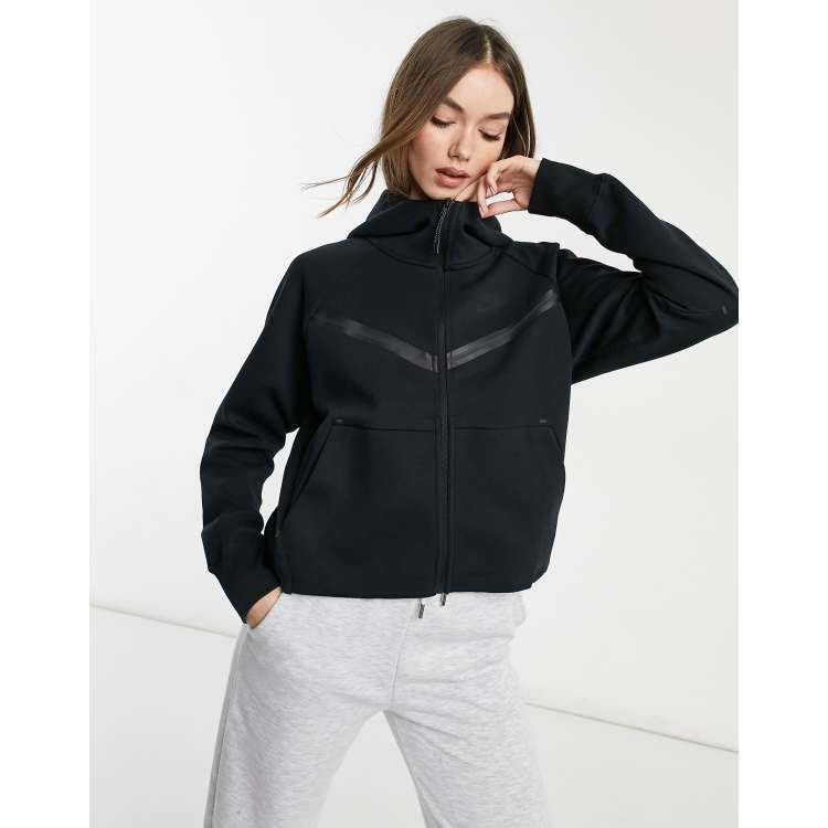 Nike Tech Fleece zip up hoodie in black