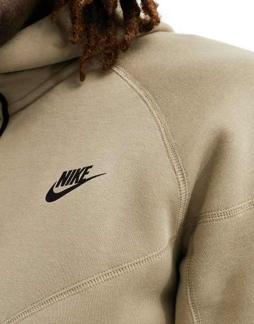 Nike Tech Fleece zip up hoodie in khaki ASOS