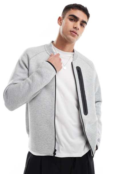 Nike – Tech – Grå sweatshirt i fleece - view 1