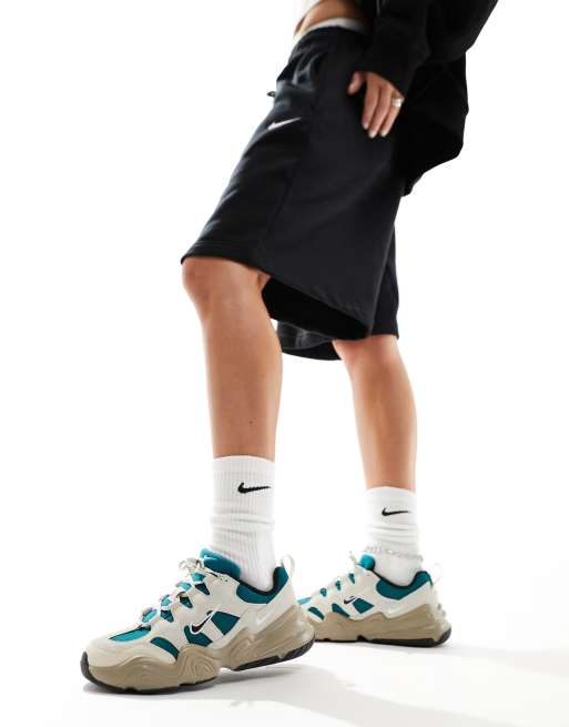 Nike tech Hera sneakers in ivory & green | ASOS