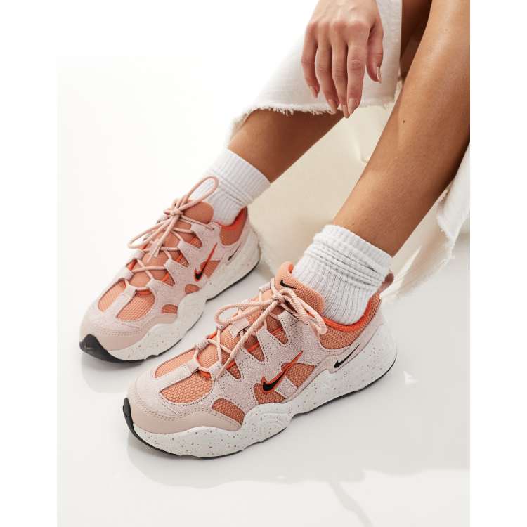 Nike Tech Hera sneakers in orange and pink ASOS