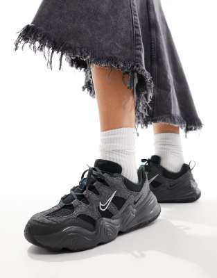 Nike Tech Hera trainers in triple black - ASOS Price Checker