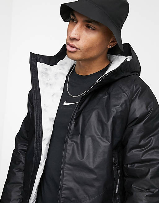 Nike Tech Pack Thermore woven synthetic fill parka jacket in black | ASOS