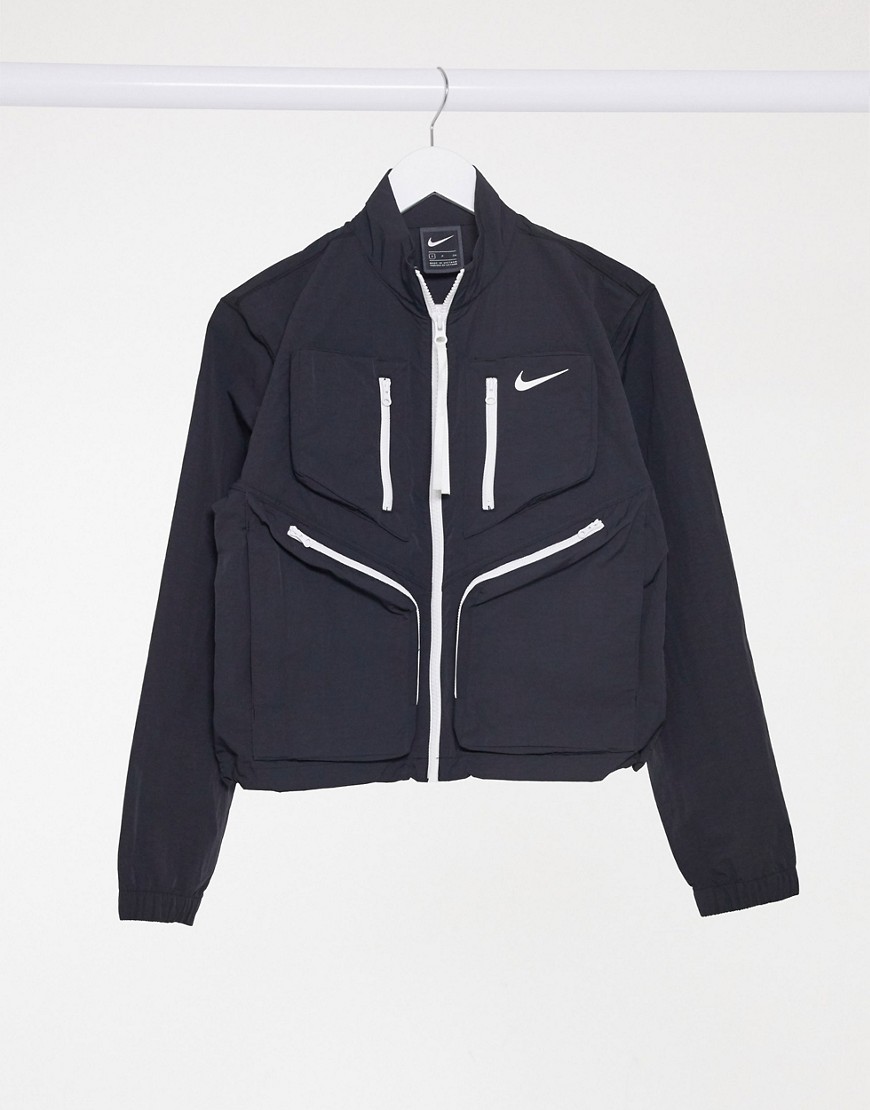 Nike tech pack utility jacket in black