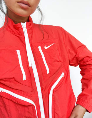 red nike tech jacket